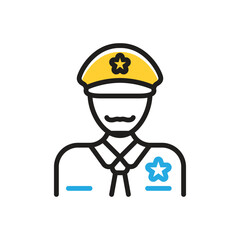 Multi color icon for  officer