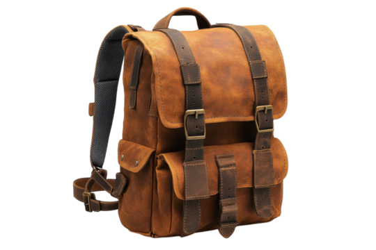 Stylish brown leather backpack perfect for daily use and outdoor adventures