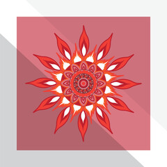 beautiful floral mandala art traditional islam