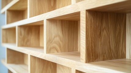 Carpenter building a wooden bookshelf. Featuring home construction