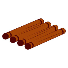 Wooden Raft Float Illustration