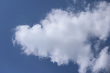 White cloud in the blue sky
