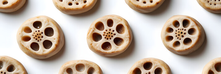 Fototapeta premium Lotus Root Slices: A Culinary Delight