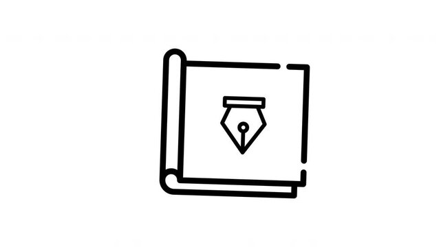 icon line motion graphic design creative