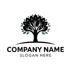 Obraz premium Nature-inspired logo with a stylized tree design