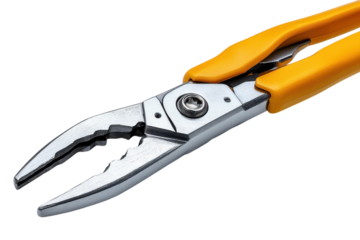 Pliers with ergonomic handles used for various tasks in a workshop setting