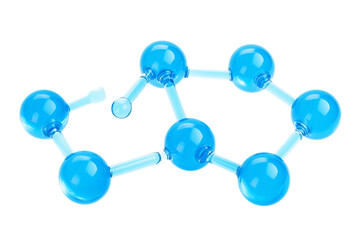 Obraz premium Abstract Light Blue Molecular Structure 3D Rendering, PNG