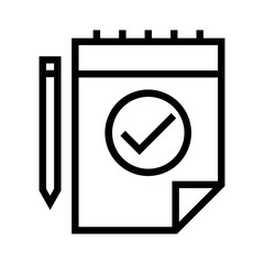 Notepad Line Icon