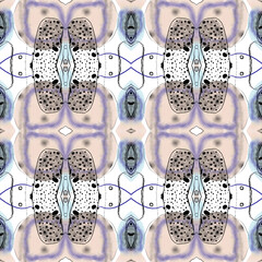 Hand painted digital watercolor seamless pattern