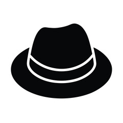 Hat Silhouette Vector Icon Clipart Simple and Clean