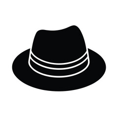 Hat Silhouette Vector Icon Clipart Simple and Clean