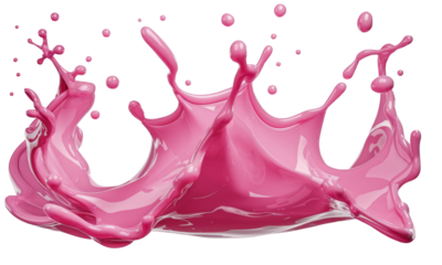 pink paint splash on white background