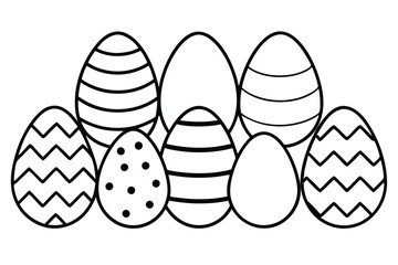Collecting Eggs Line Art with Gentle Touch