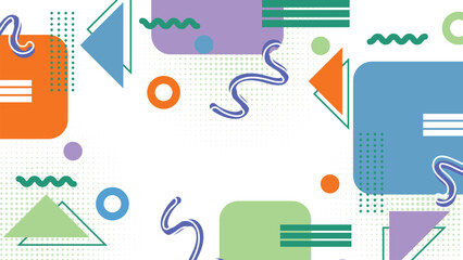 Modern abstract background with memphis elements for Background Slide Business Card etc