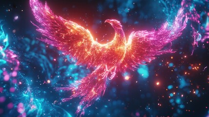 Fiery Phoenix: A Digital Masterpiece