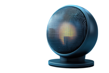 Modern round heater with mesh design for efficient warmth in living space during winter