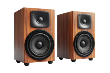 High-quality wooden speakers designed for superior sound performance in home audio systems