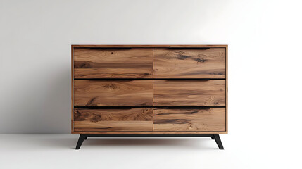 A wooden dresser with six drawers. Generated using AI.