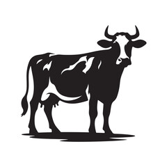 Cow Farms icon set logo illustration vector template Design black