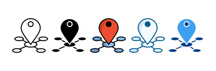 Mobility Icon Set Multiple Style Collection