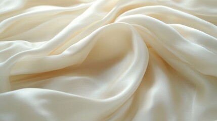 Obraz premium Cream Colored Fabric Drape Texture Background