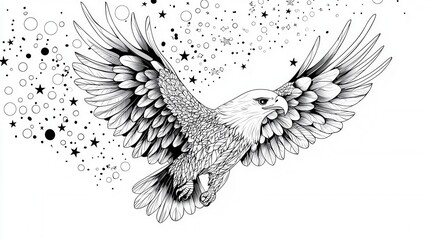 Obraz premium Majestic Eagle in Flight Design