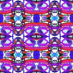 Hand painted digital watercolor seamless pattern