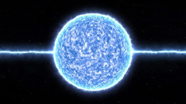 Neutron Star Emit Beam 
Small stars and densest known class of stellar objects.