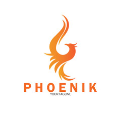 phoenix logo icon vector illustration template design