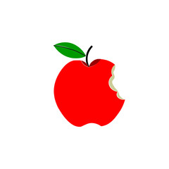 red apple vector illustration