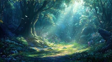 Quiet Clearing in the Enchanted Forest