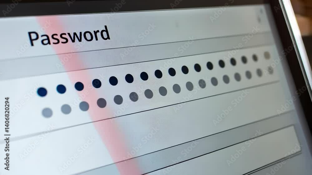 Poster secure password entry screen technology enhances user security digital services and emphasizes impor