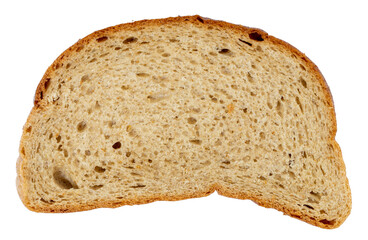 Isolated piece of loaf on a white background