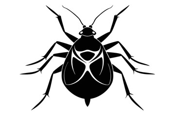 aphid silhouette line art vector illustration