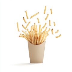 French fries in a paper carton