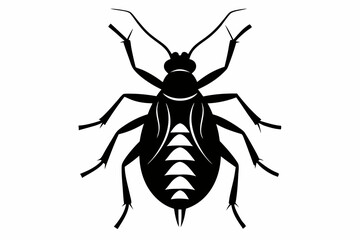 aphid silhouette line art vector illustration