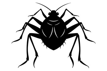 aphid silhouette line art vector illustration