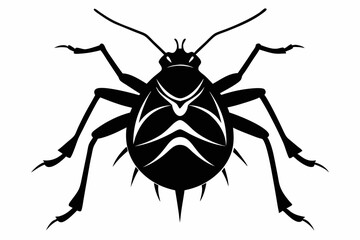aphid silhouette line art vector illustration