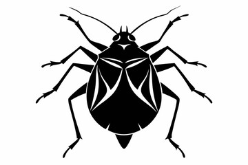 aphid silhouette line art vector illustration