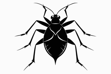 aphid silhouette line art vector illustration