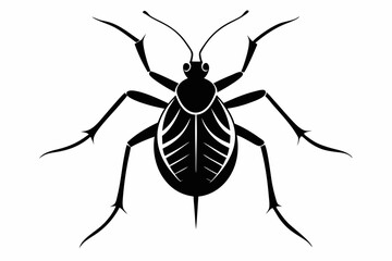 aphid silhouette line art vector illustration