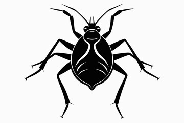 aphid silhouette line art vector illustration
