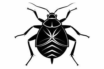 aphid silhouette line art vector illustration