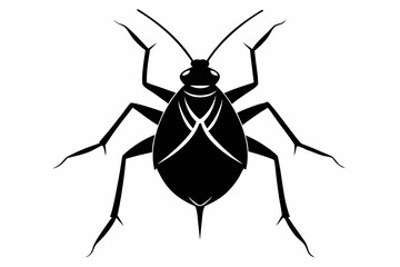 aphid silhouette line art vector illustration