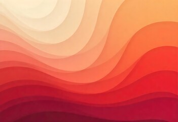Obraz premium Abstract layered background with wavy shapes in shades of orange