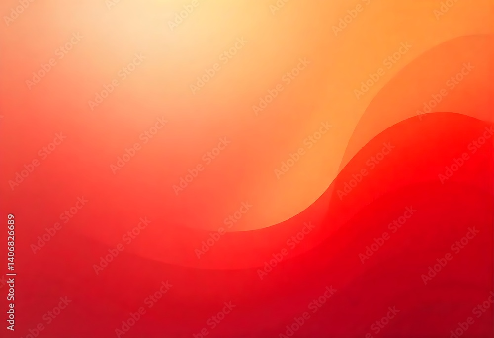 Poster abstract red and orange gradient background with wavy lines design