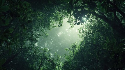 Tranquil Forest Canopy from Below