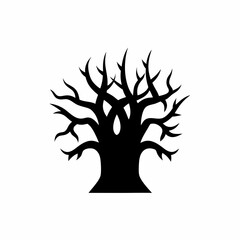 creative details Haunted Tree Icon Vector Illustration
