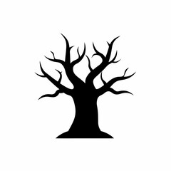 creative details Haunted Tree Icon Vector Illustration