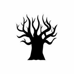 creative details Haunted Tree Icon Vector Illustration